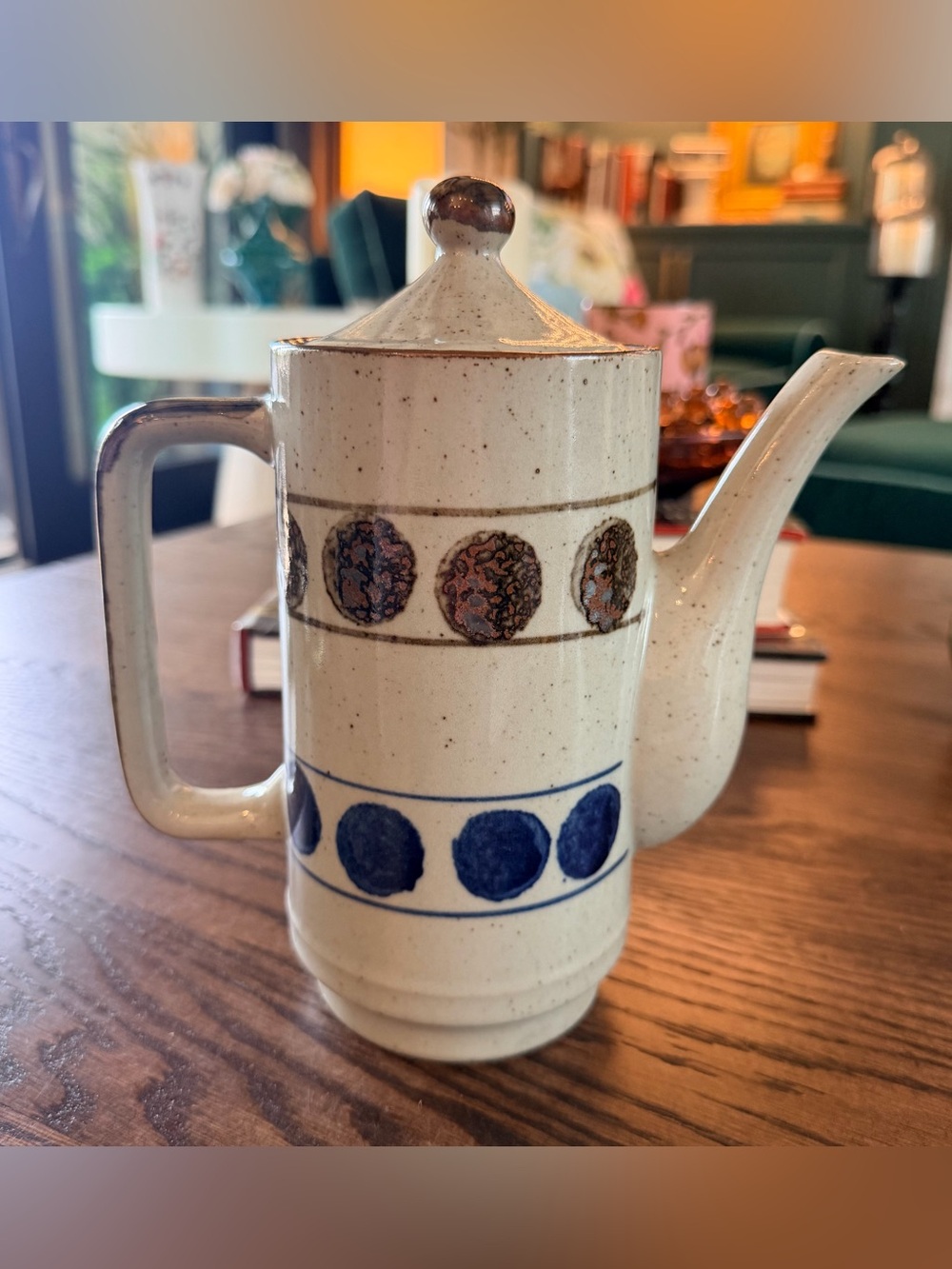 Vintage Japanese Specked Ceramic Teapot